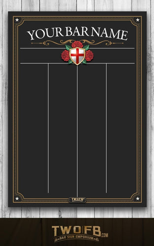 England Darts Chalkboard | Darts Tournament Scoreboard | Chalk scoreboard