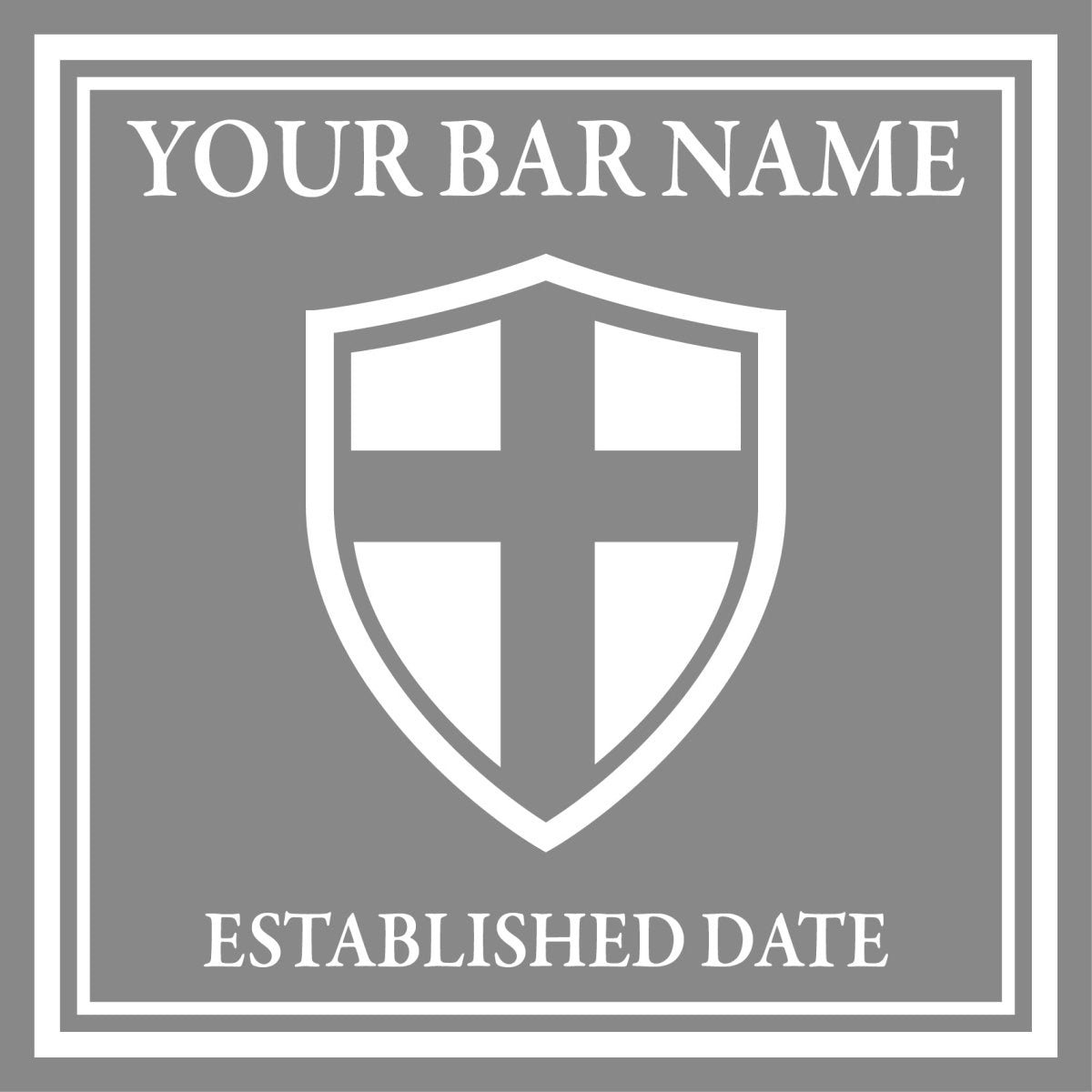 England logo - Frosted window graphics. Bar & Cafe style window Decals