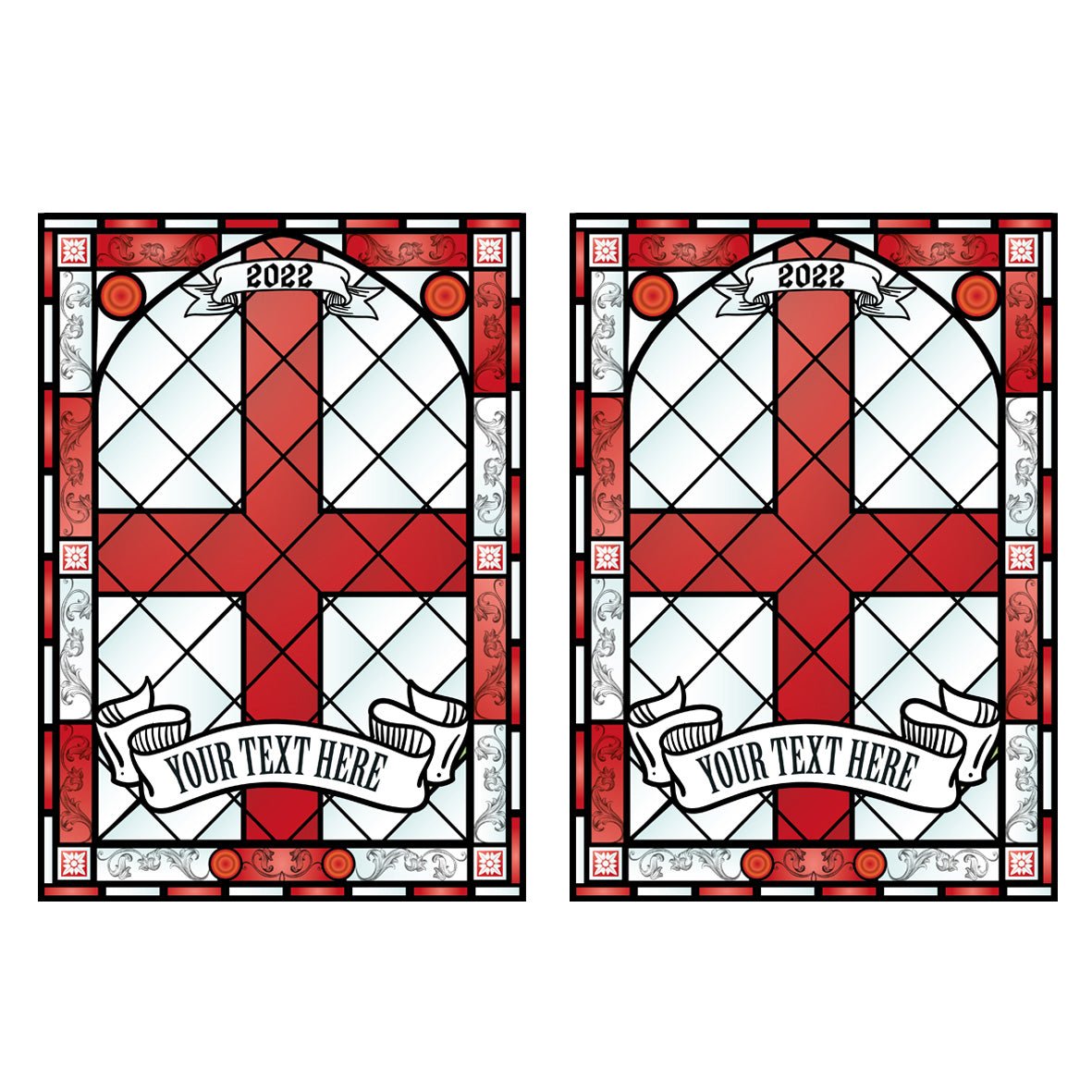 England Window Vinyl  | Stained Glass | Custom window decals