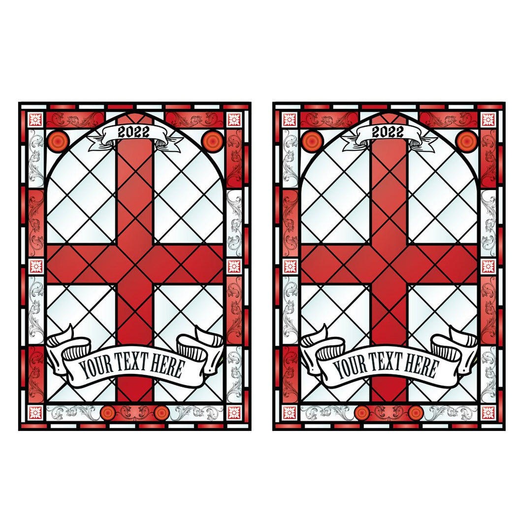 England Window Vinyl  | Stained Glass | Custom window decals