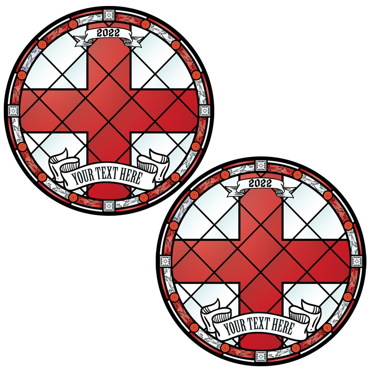 England Window Vinyl  | Stained Glass | Custom window decals