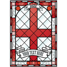 Load image into Gallery viewer, England Window Vinyl  | Stained Glass | Custom window decals
