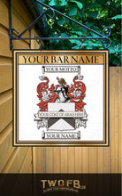Load image into Gallery viewer, Family Crest Bar Sign | Pub Sign | Coat Of Arms Sign
