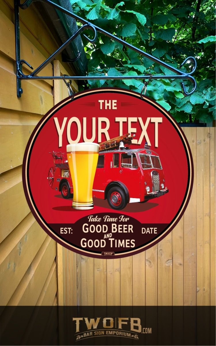Fire Engine | Personalised Bar Sign | Pub Signs