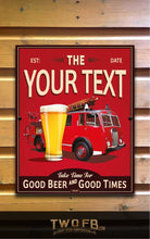 Load image into Gallery viewer, Fire Engine | Personalised Bar Sign | Pub Signs
