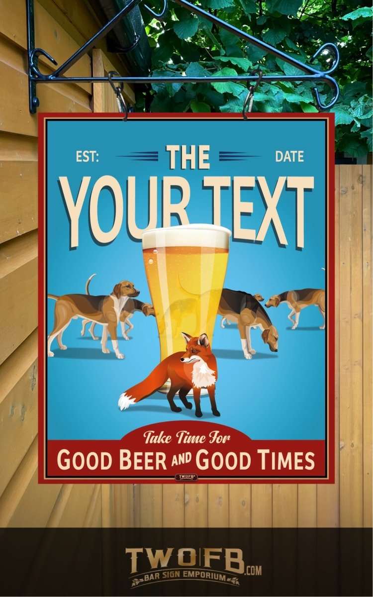 Fox & Hounds | Vintage Bar Sign | Pub Signs | funny bar sign | Hanging Signs | Bar Sign