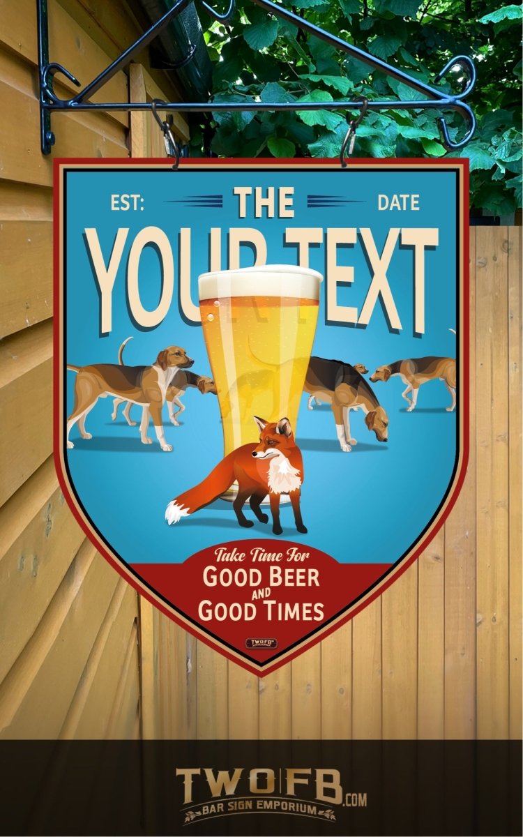 Fox & Hounds | Vintage Bar Sign | Pub Signs | funny bar sign | Hanging Signs | Bar Sign