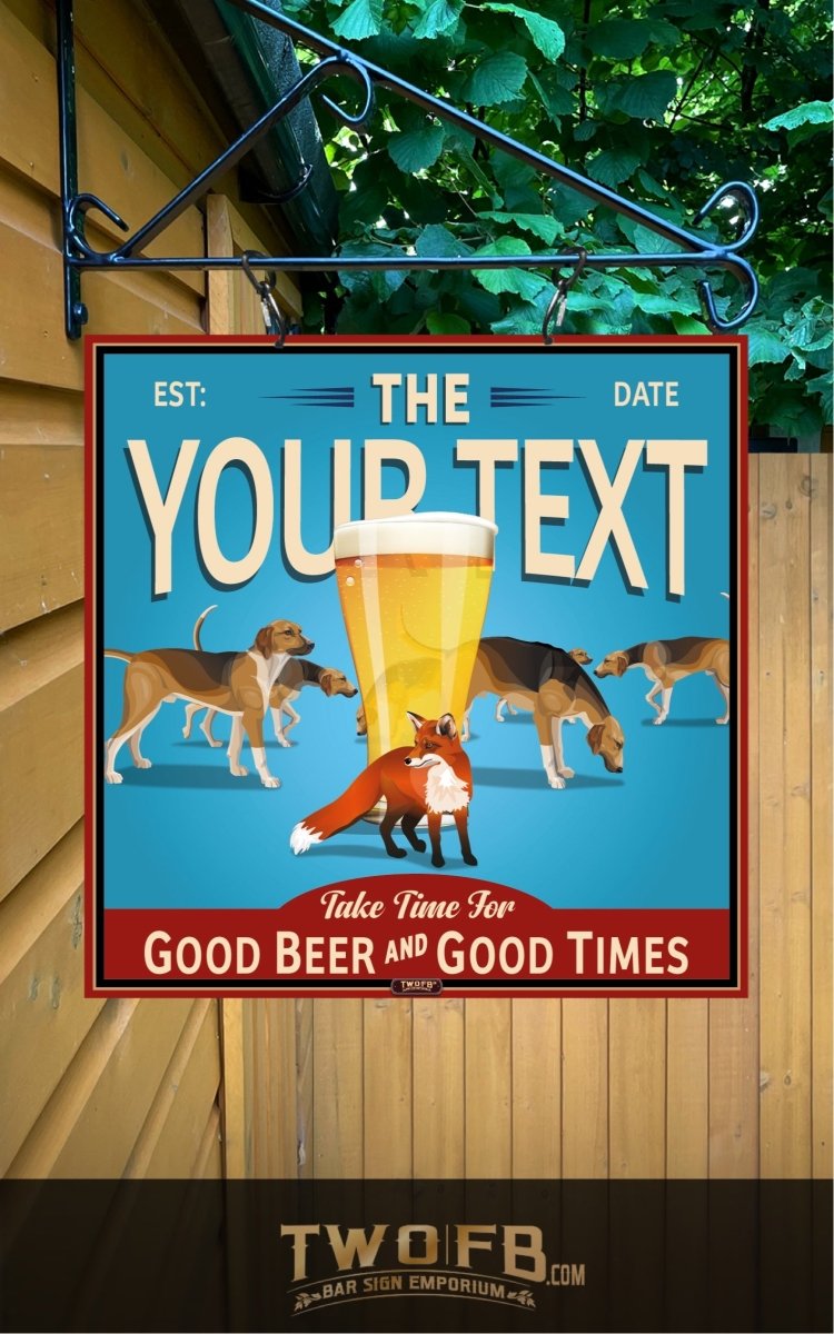 Fox & Hounds | Vintage Bar Sign | Pub Signs | funny bar sign | Hanging Signs | Bar Sign