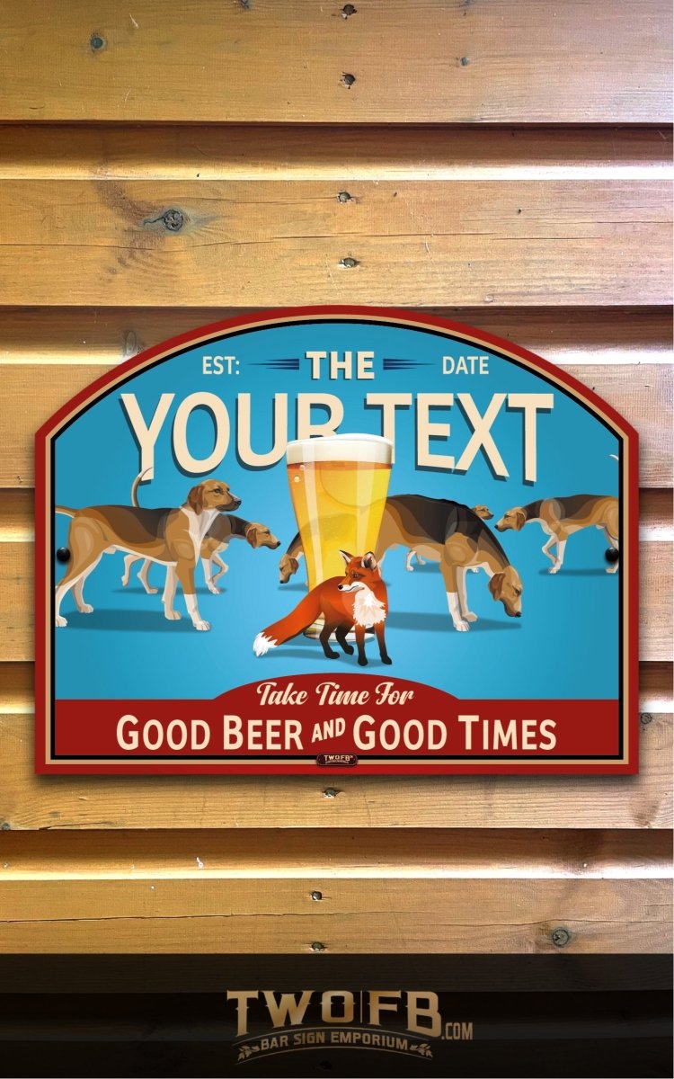 Fox & Hounds | Vintage Bar Sign | Pub Signs | funny bar sign | Hanging Signs | Bar Sign
