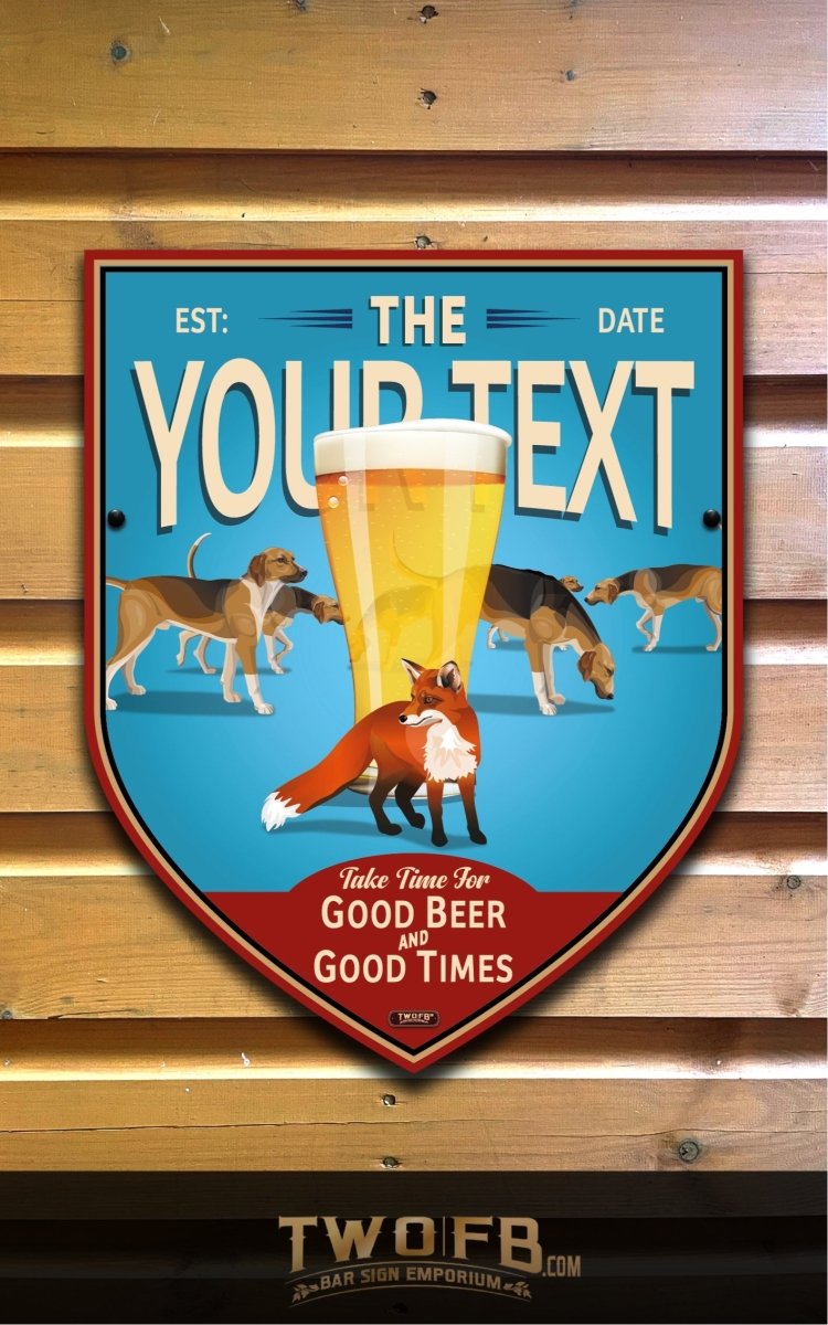 Fox & Hounds | Vintage Bar Sign | Pub Signs | funny bar sign | Hanging Signs | Bar Sign