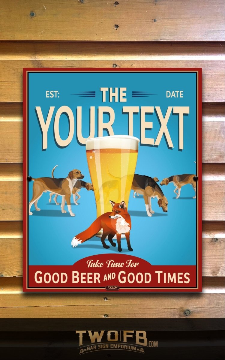 Fox & Hounds | Vintage Bar Sign | Pub Signs | funny bar sign | Hanging Signs | Bar Sign