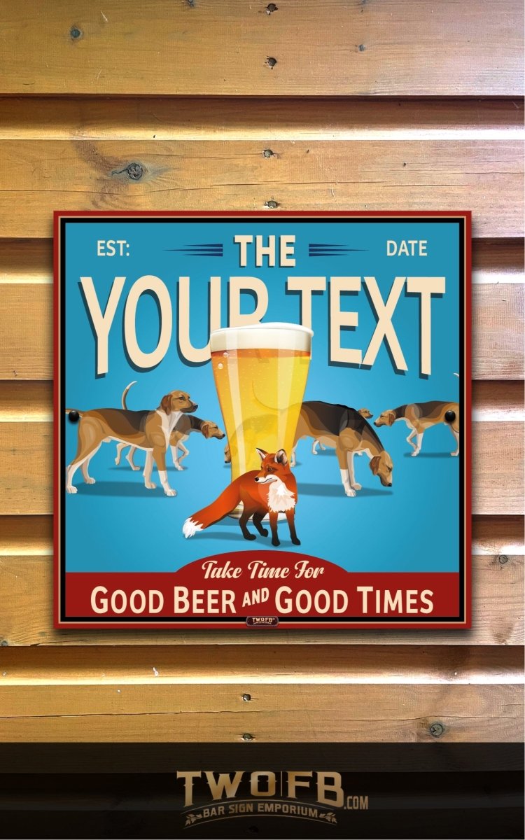 Fox & Hounds | Vintage Bar Sign | Pub Signs | funny bar sign | Hanging Signs | Bar Sign