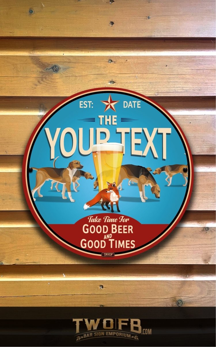 Fox & Hounds | Vintage Bar Sign | Pub Signs | funny bar sign | Hanging Signs | Bar Sign