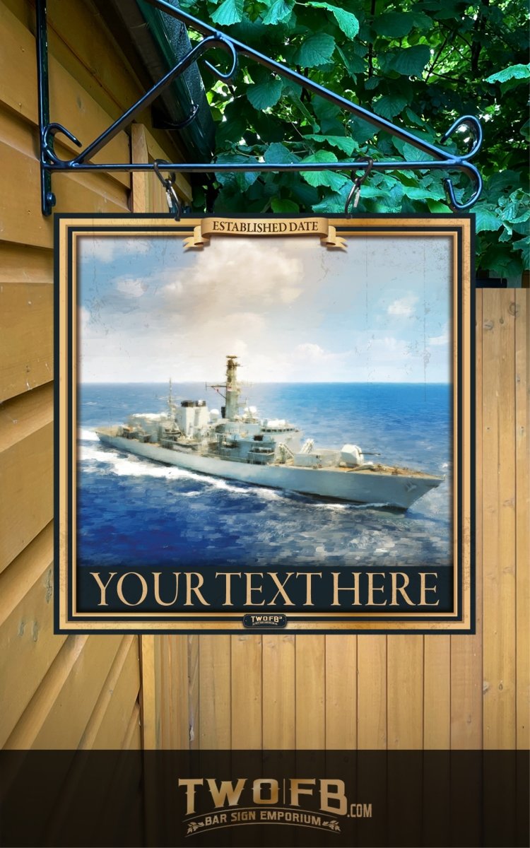 Frigate Inn | Personalised Bar Sign | Custom Pub Signs – Two Fat Blokes Ltd