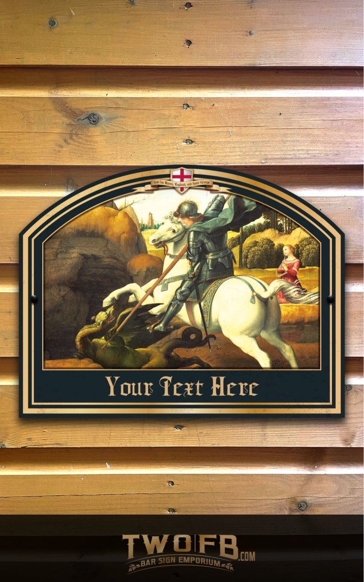 George & The Dragon Personalised Home Bar Sign Custom Signs from Twofb.com custom bar signs
