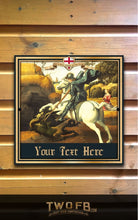 Load image into Gallery viewer, George &amp; The Dragon Personalised Home Bar Sign Custom Signs from Twofb.com Traditional pub signs
