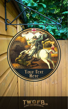 Load image into Gallery viewer, George &amp; The Dragon Personalised Home Bar Sign Custom Signs from Twofb.com Hanging pub sign
