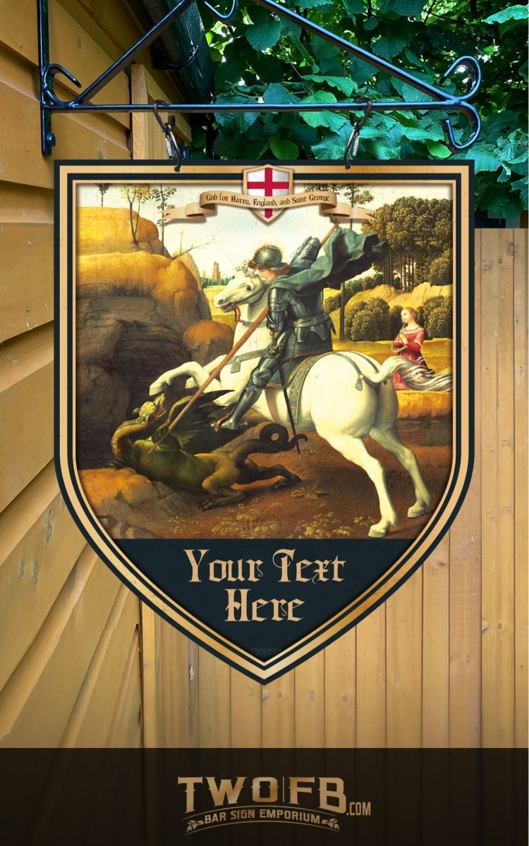 George & The Dragon Personalised Home Bar Sign Custom Signs from Twofb.com pub signage
