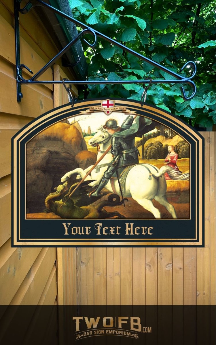 George & The Dragon Personalised Home Bar Sign Custom Signs from Twofb.com Bar sign designs