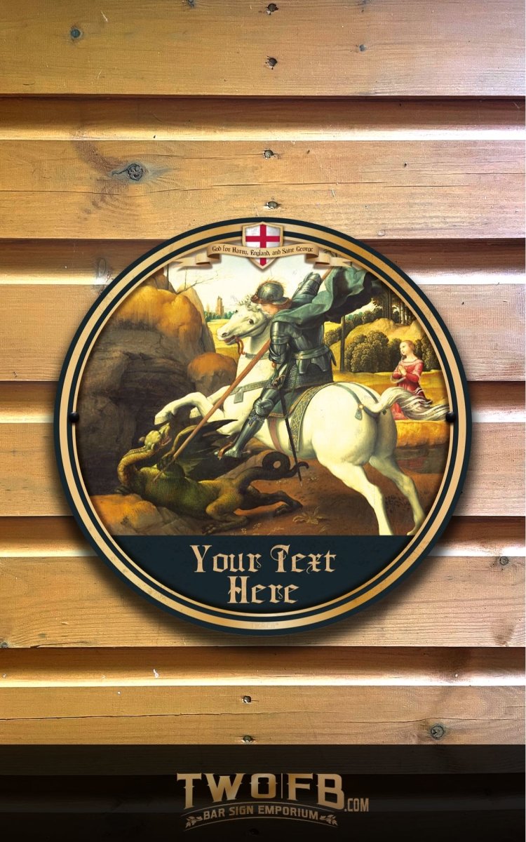 George & The Dragon Personalised Home Bar Sign Custom Signs from Twofb.com signs for bars