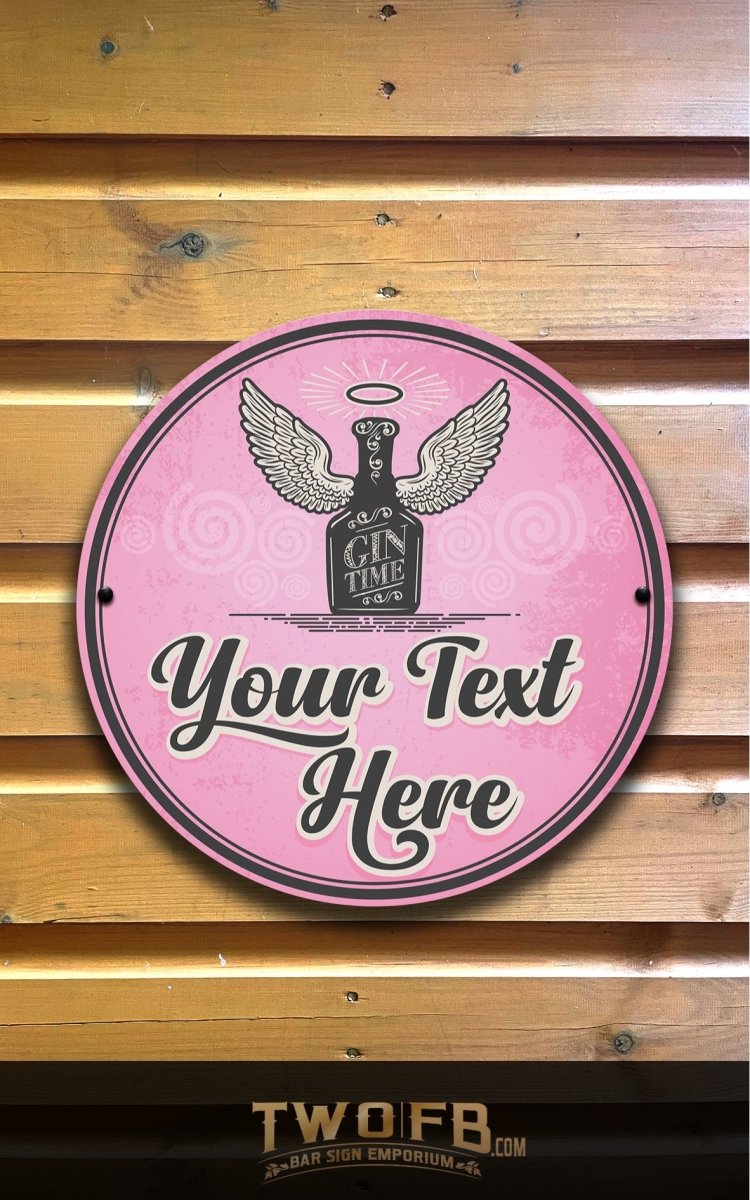 Gin Angel Personalised Gin Bar Sign Custom Signs from Twofb.com Bar signs UK