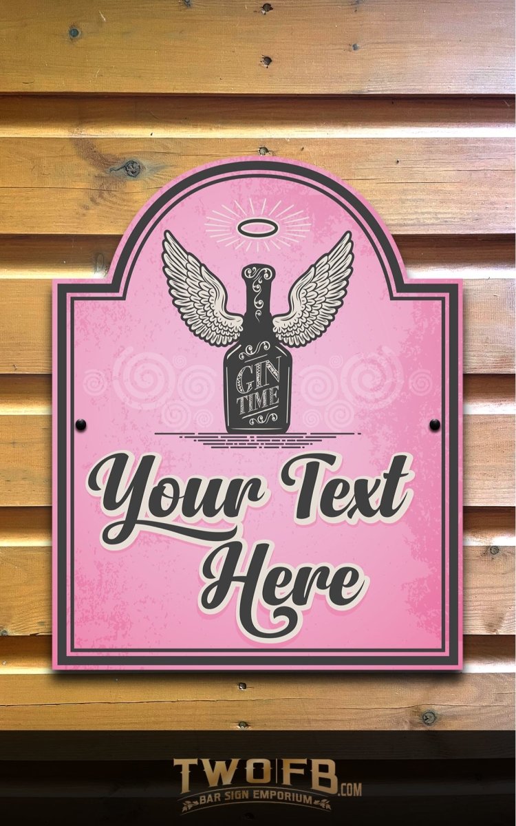 Gin Angel Personalised Gin Bar Sign Custom Signs from Twofb.com Bar signs