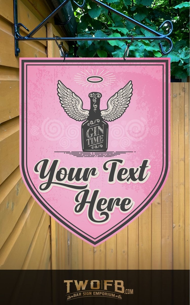 Gin Angel Personalised Gin Bar Sign Custom Signs from Twofb.com Hanging Signs