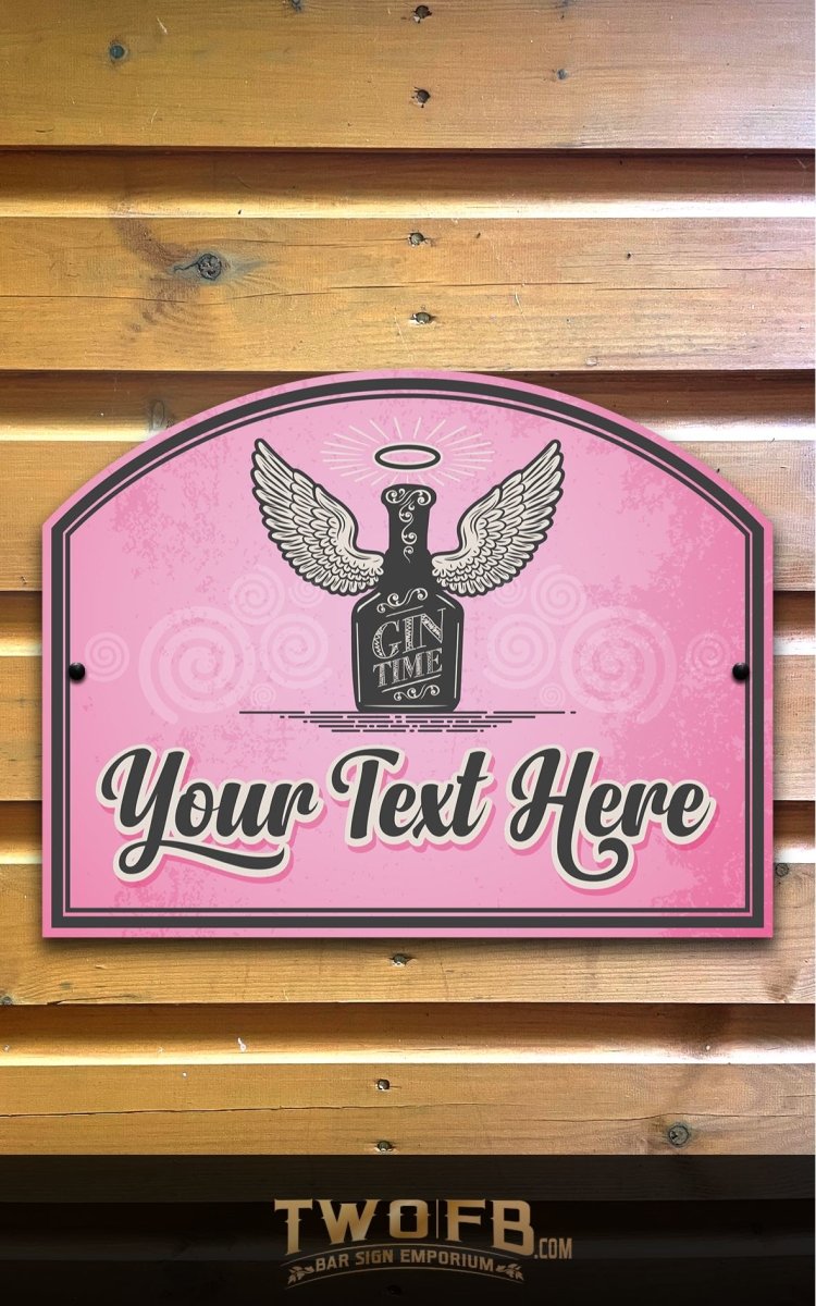 Gin Angel Personalised Gin Bar Sign Custom Signs from Twofb.com Gins Signs