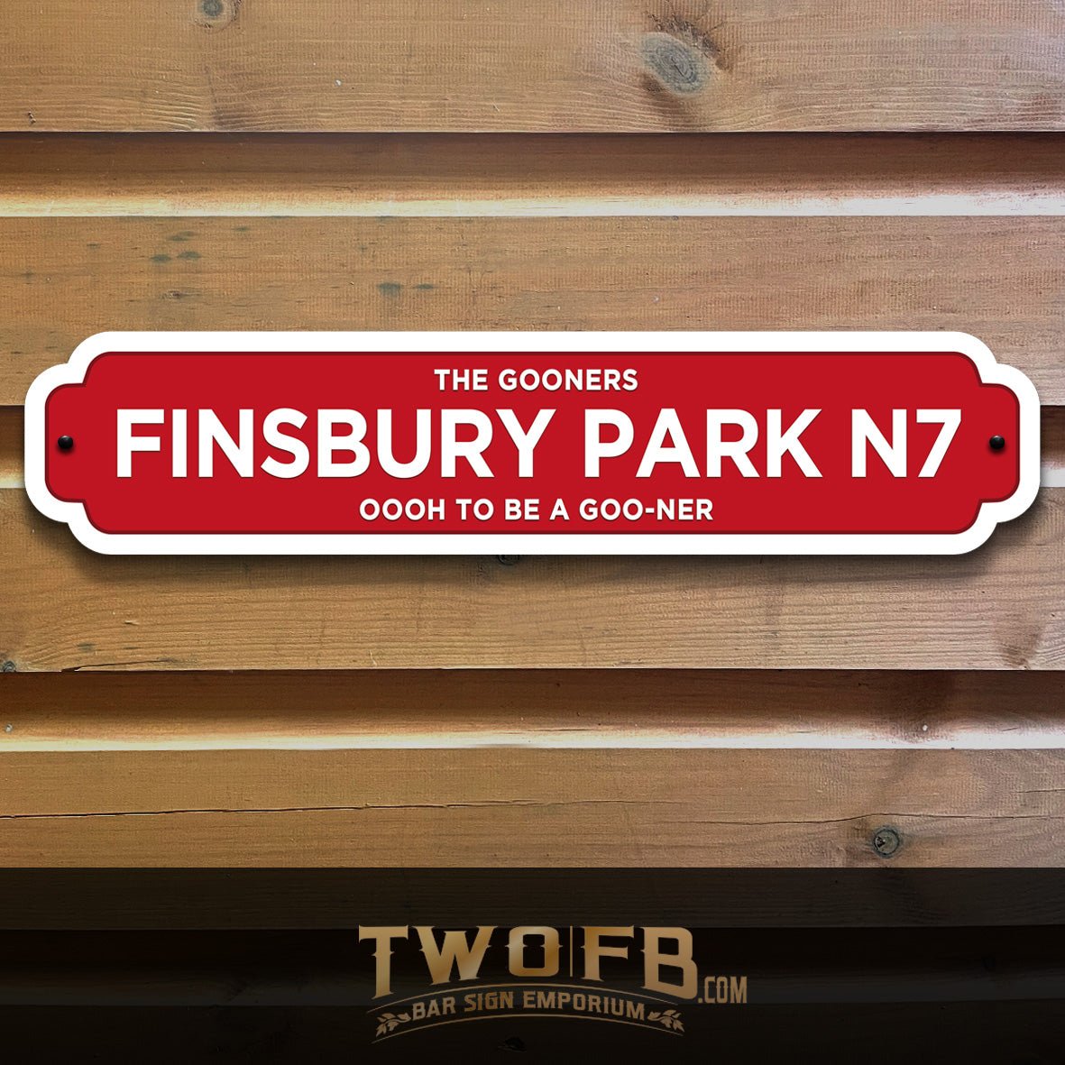 Arsenal FC | Gooners Road Sign | Road Sign  | Premiership football sign | Man Cave | Pub Sign