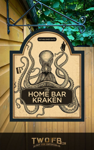 Home Bar Kraken Personalised Bar Sign Custom Signs from Twofb.com signs for bars