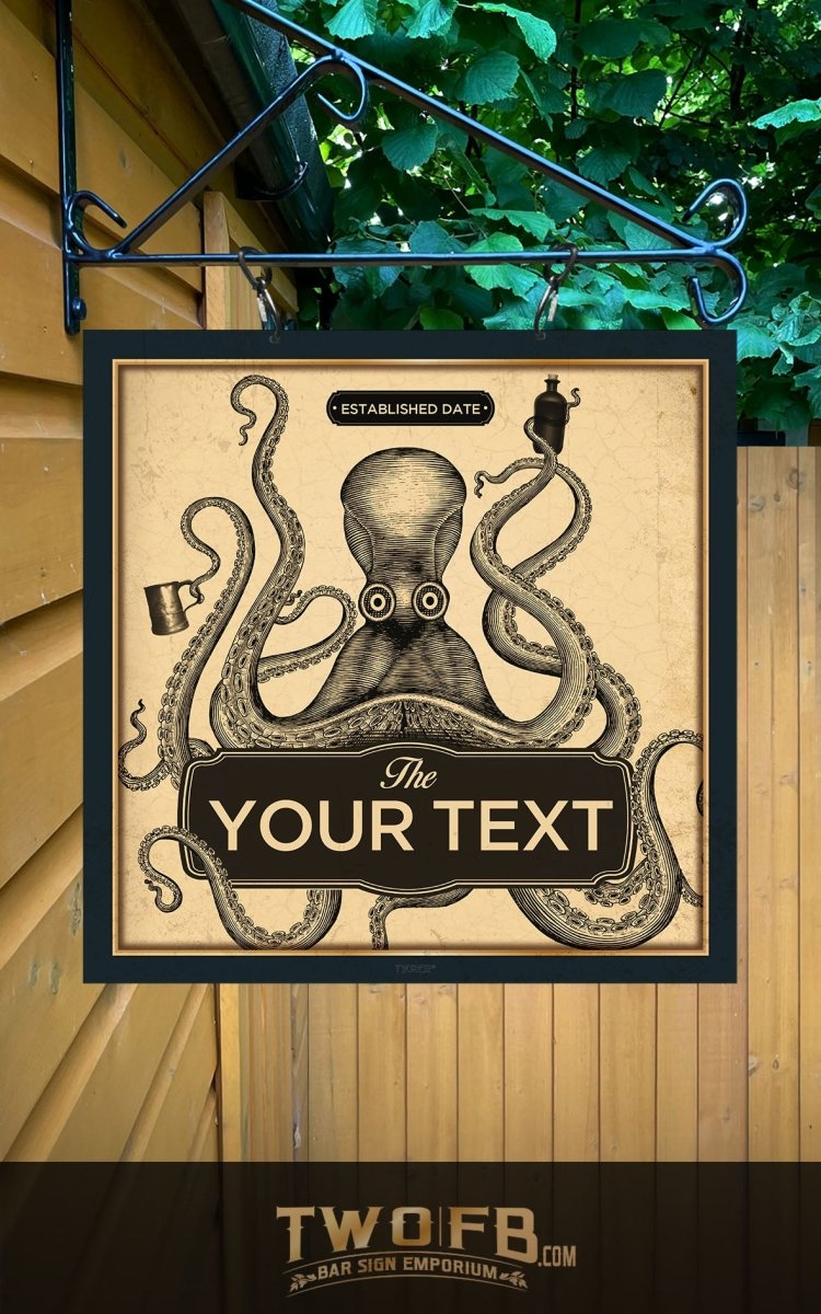 Home Bar Kraken Personalised Bar Sign Custom Signs from Twofb.com signs for bars