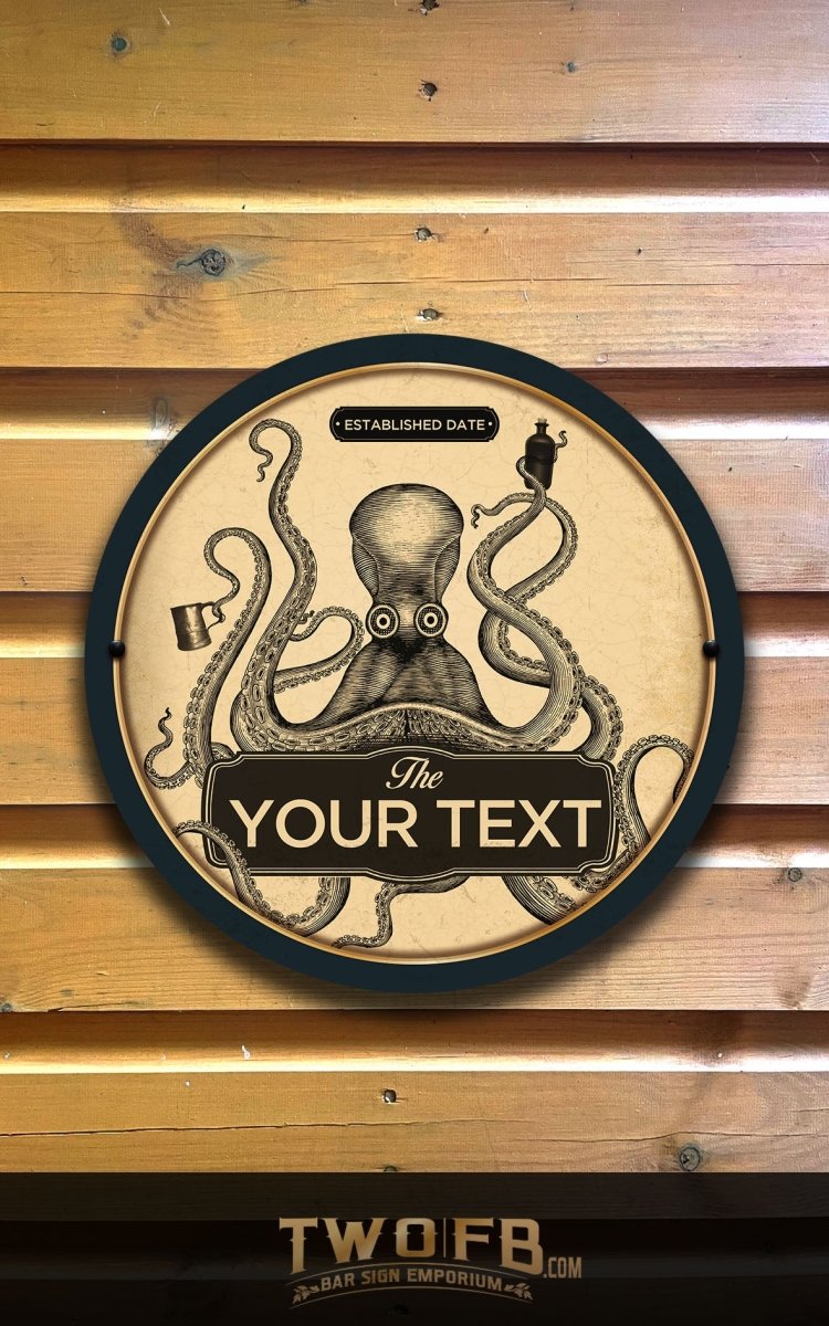 Home Bar Kraken Personalised Bar Sign Custom Signs from Twofb.com signs for bars