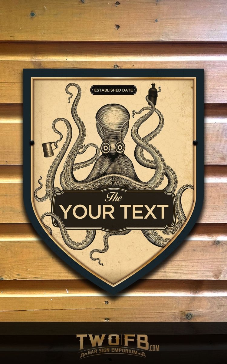 Home Bar Kraken Personalised Bar Sign Custom Signs from Twofb.com signs for bars