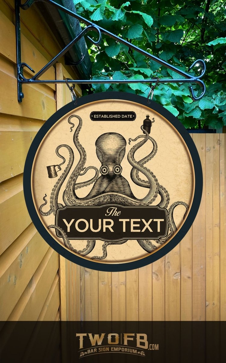 Home Bar Kraken Personalised Bar Sign Custom Signs from Twofb.com signs for bars