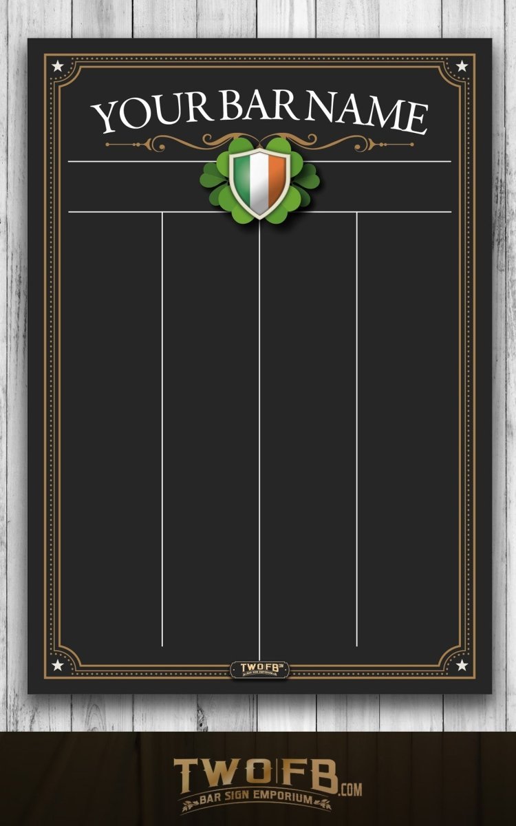 Irish Darts Chalkboard | Darts Tournament Scoreboard | Chalkboard