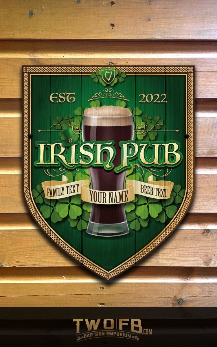 Irish Pub Personalised Bar Sign Custom Signs from Twofb.com Pub sign designs