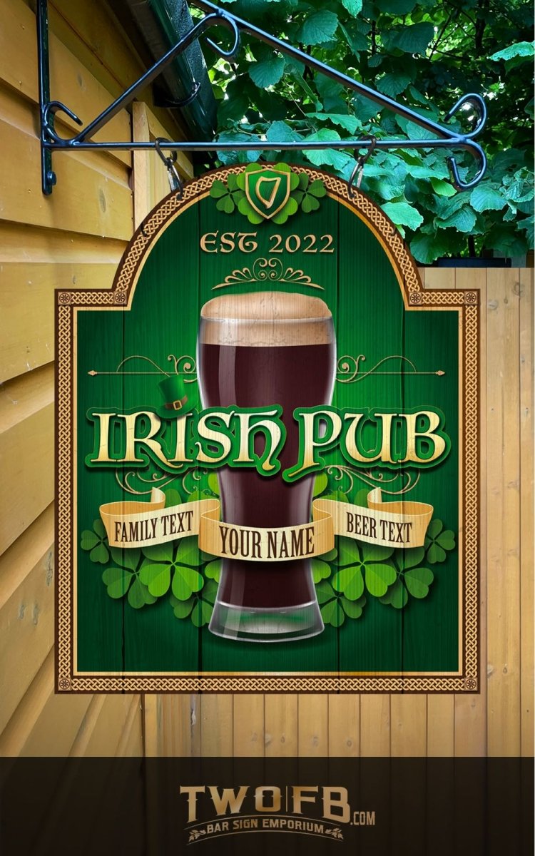 Irish Bar Sign | Personalised Bar Sign | Shamrock Signs