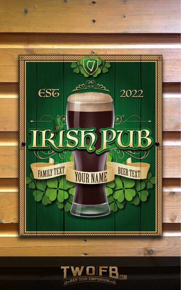 Irish Pub Personalised Bar Sign Custom Signs from Twofb.com Pub sign maker