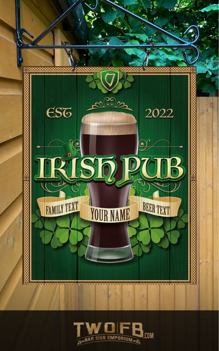Irish Pub Personalised Bar Sign Custom Signs from Twofb.com Retro Bar sign
