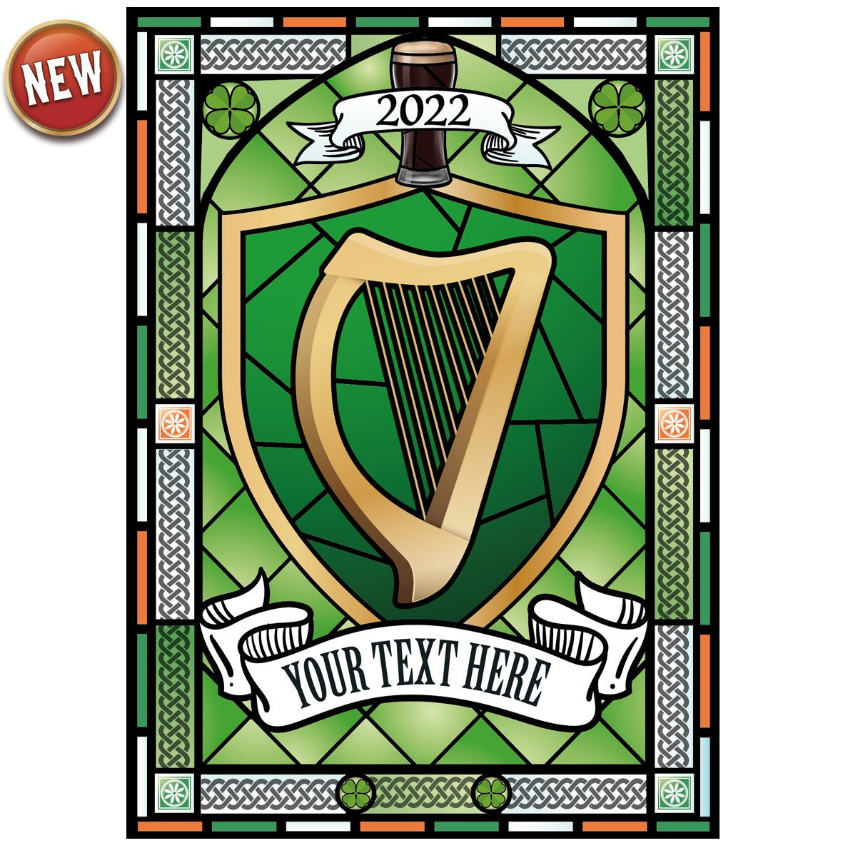 Irish Window Vinyl  | Stained Glass | Custom window decals