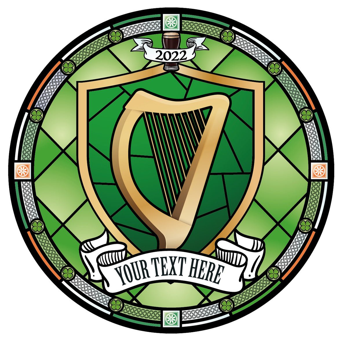 Window Stickers Irish Irish Window Vinyl | Custom Stained Glass window – Two Fat Blokes Ltd