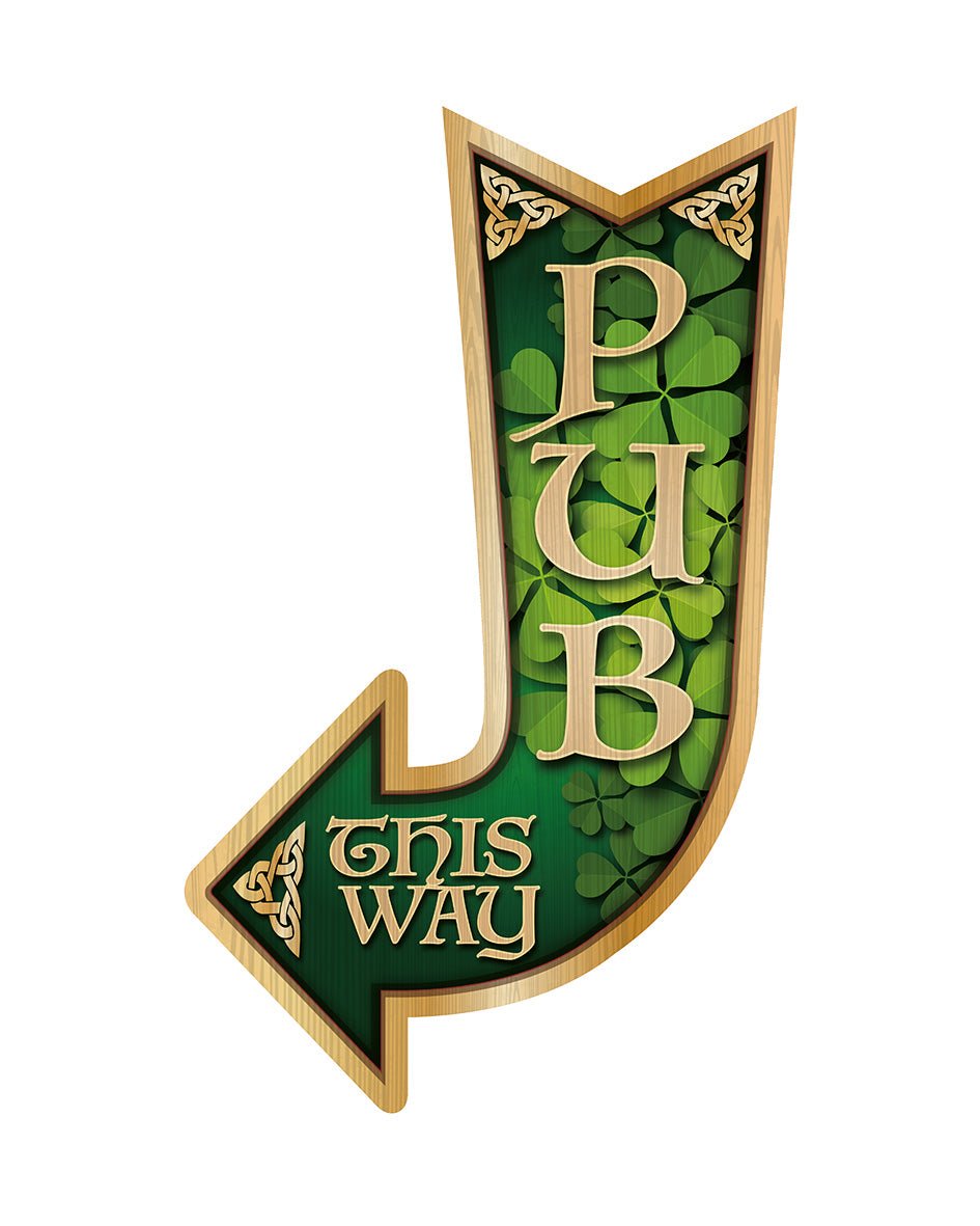 Irish Style Arrow Bar Sign Custom Signs from Twofb.com signs for bars