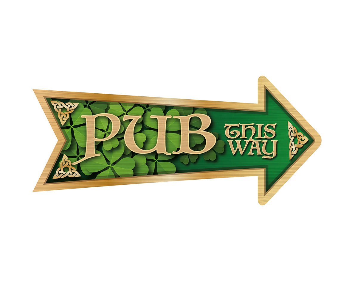 Irish Style Arrow Bar Sign Custom Signs from Twofb.com signs for bars