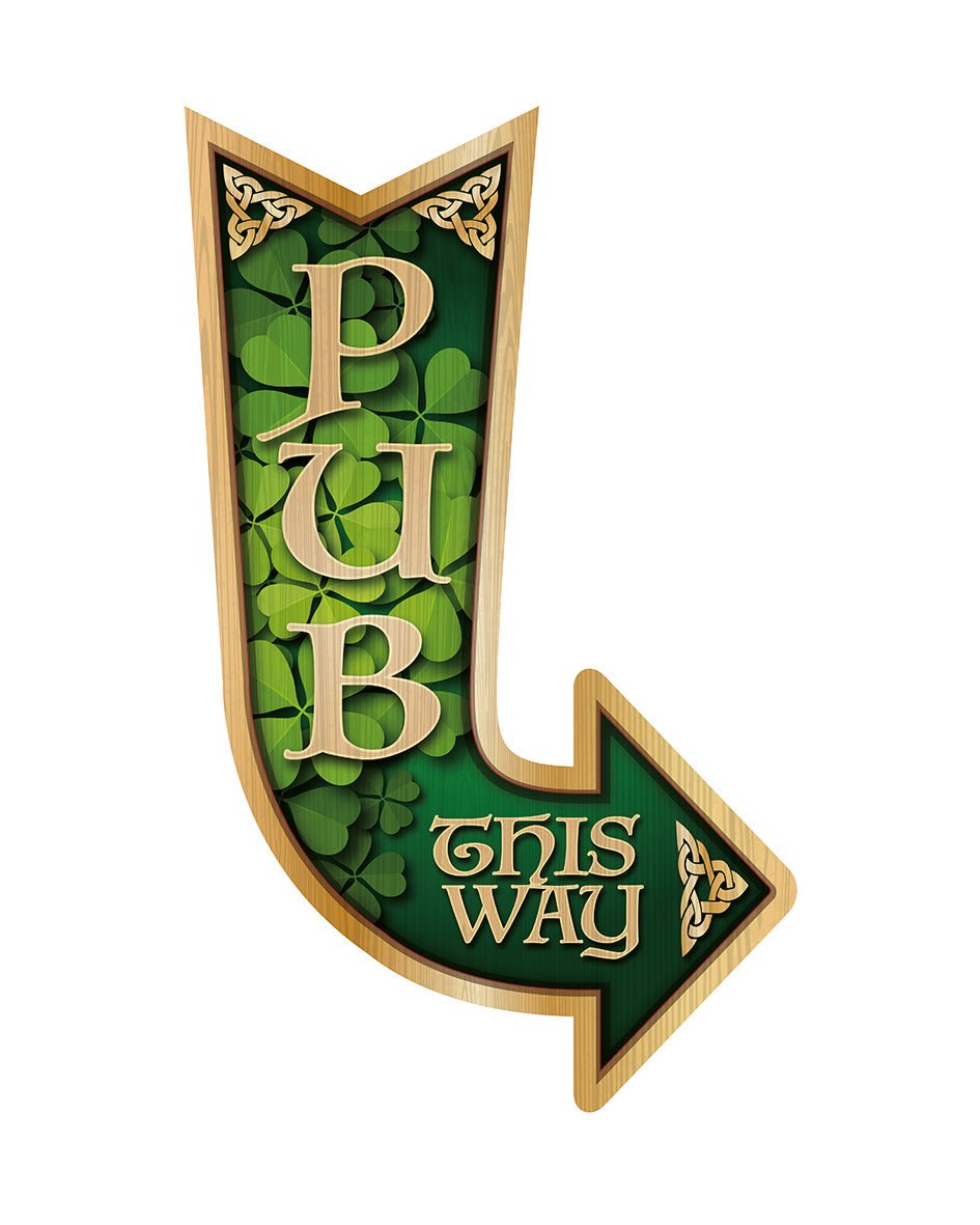 Irish Style Arrow Bar Sign Custom Signs from Twofb.com signs for bars