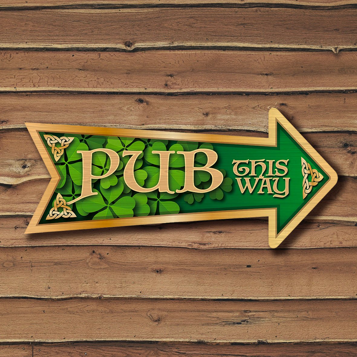 Irish Style Arrow Bar Sign Custom Signs from Twofb.com signs for bars