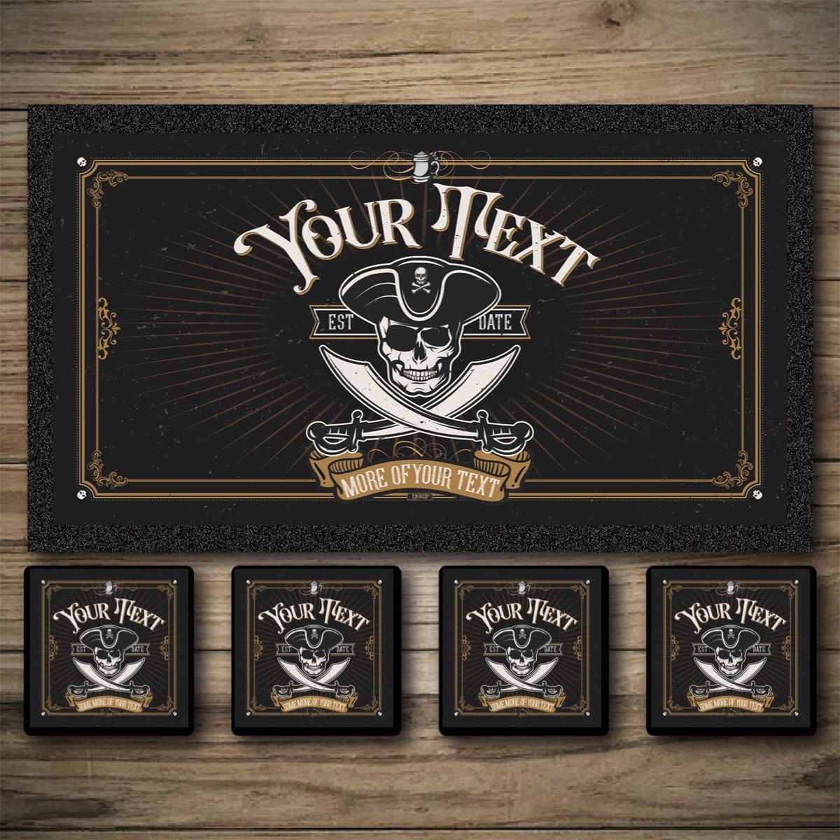 Jolly Rocker Sign Jolly Roger Pirate | Personalised Pub Sign | Hanging Sign – Two Fat ...