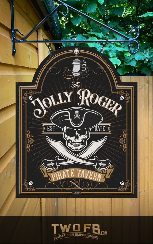 Jolly Roger/Pirate Pub Sign/ Pub Sign/Bar Sign/Home bar sign/Pub sign for outside/Custom pub sign/Home Bar/Pub Décor/Military Bar Signs/Custom Bar signs/Barsigns UK/ Man Cave/ Mess Sign/ Bar Runner/ Beer Mats/ Hanging pub sign/ Custom sign/ Garden Signs/Pub signs