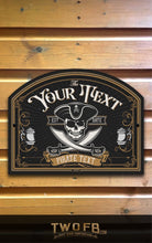 Load image into Gallery viewer, Jolly Roger/Pirate Pub Sign/ Pub Sign/Bar Sign/Home bar sign/Pub sign for outside/Custom pub sign/Home Bar/Pub Décor/Military Bar Signs/Custom Bar signs/Barsigns UK/ Man Cave/ Mess Sign/ Bar Runner/ Beer Mats/ Hanging pub sign/ Custom sign/ Garden Signs/Pub signs
