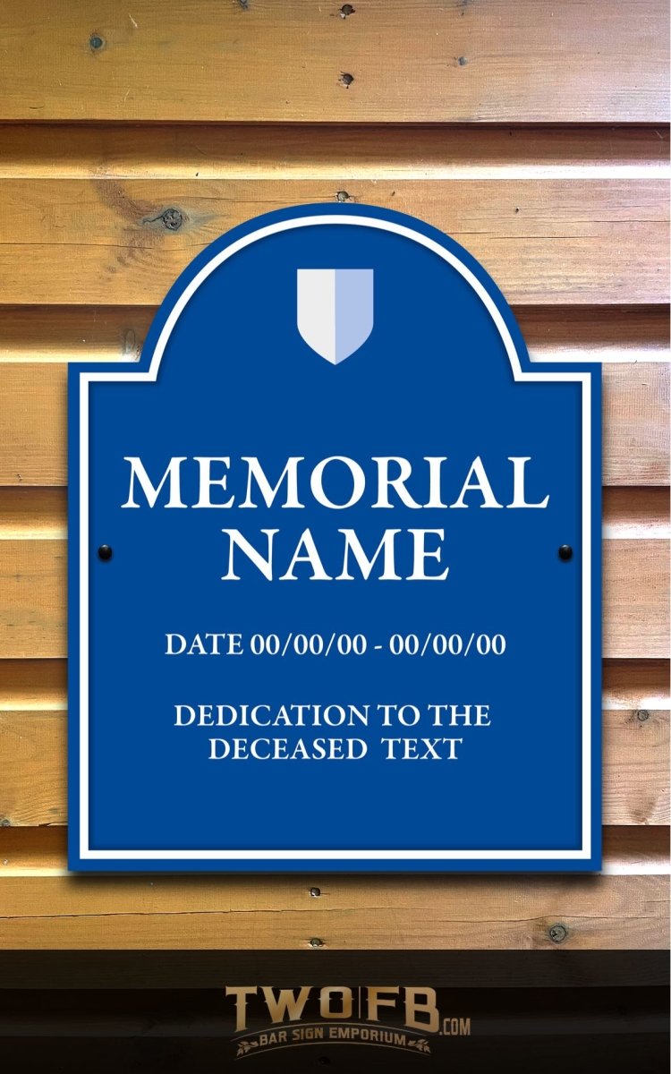 Memorial plaque Personalised Bar Sign Custom Signs from Twofb.com  pub signs made to order