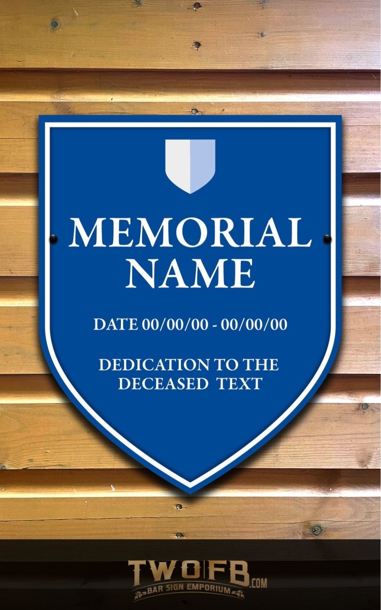 Memorial plaque Personalised Bar Sign Custom Signs from Twofb.com home bar signs uk